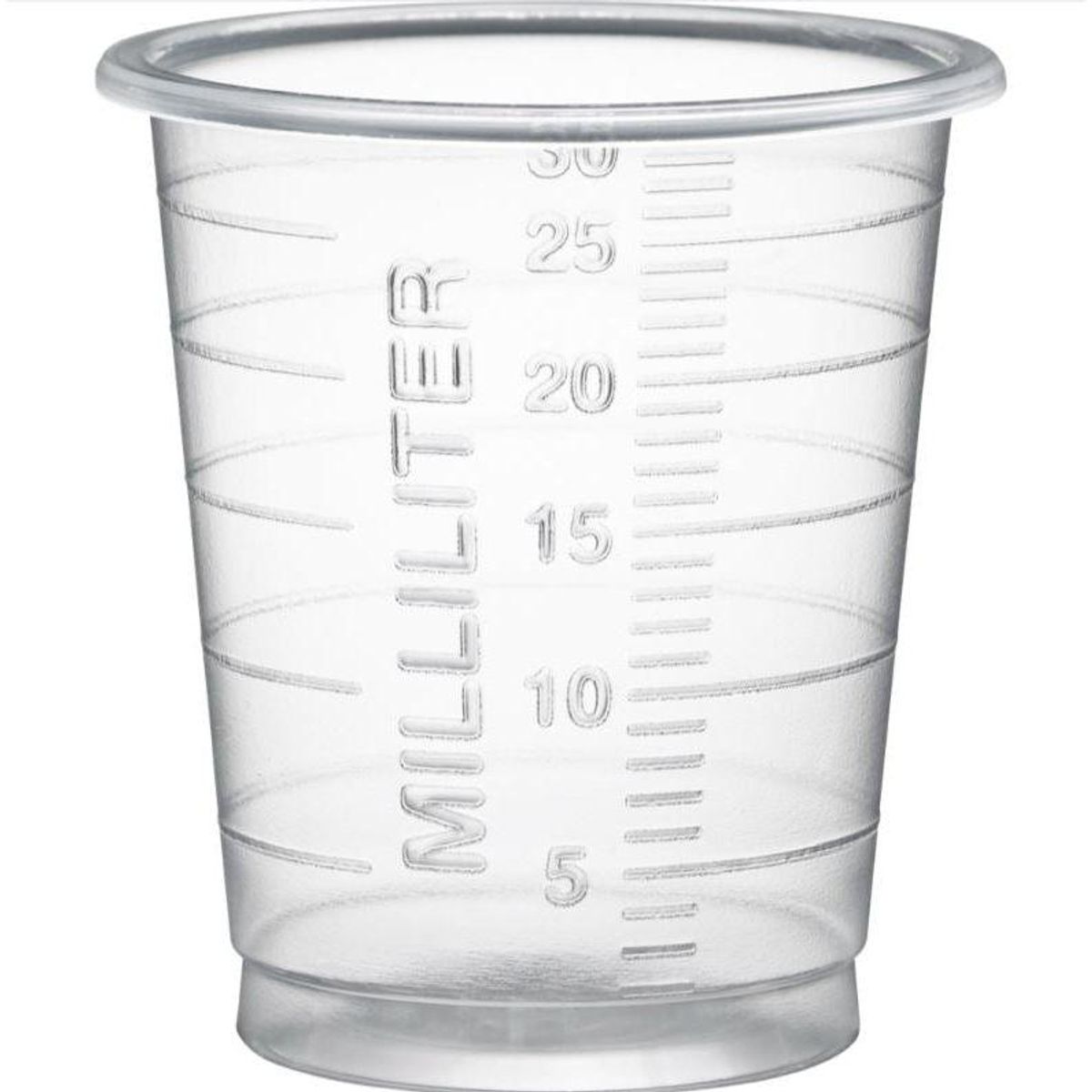 Medicinbæger, Eco, 4,2cm, Ø3,8cm, 30 ml, transparent, med graduering