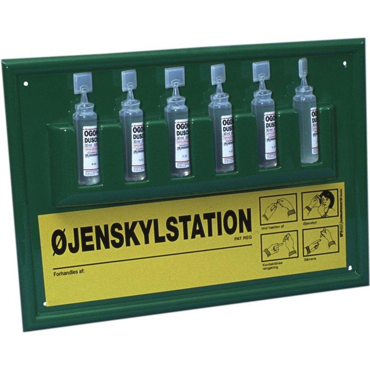 Øjenskylletavle - 6 flasker x 30 ml.