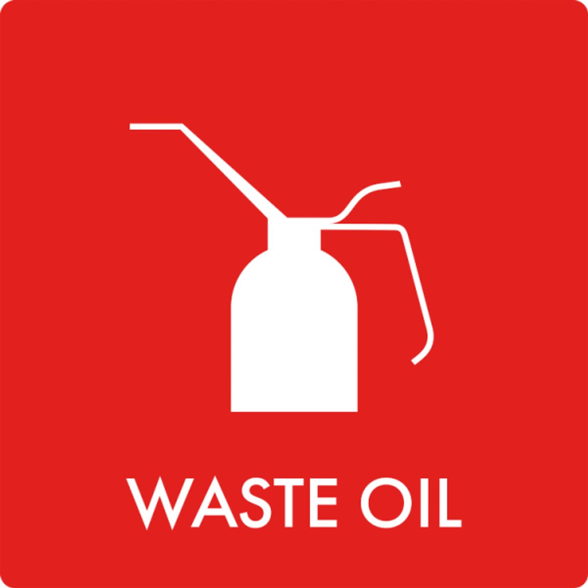 Affaldsskilt Waste oil