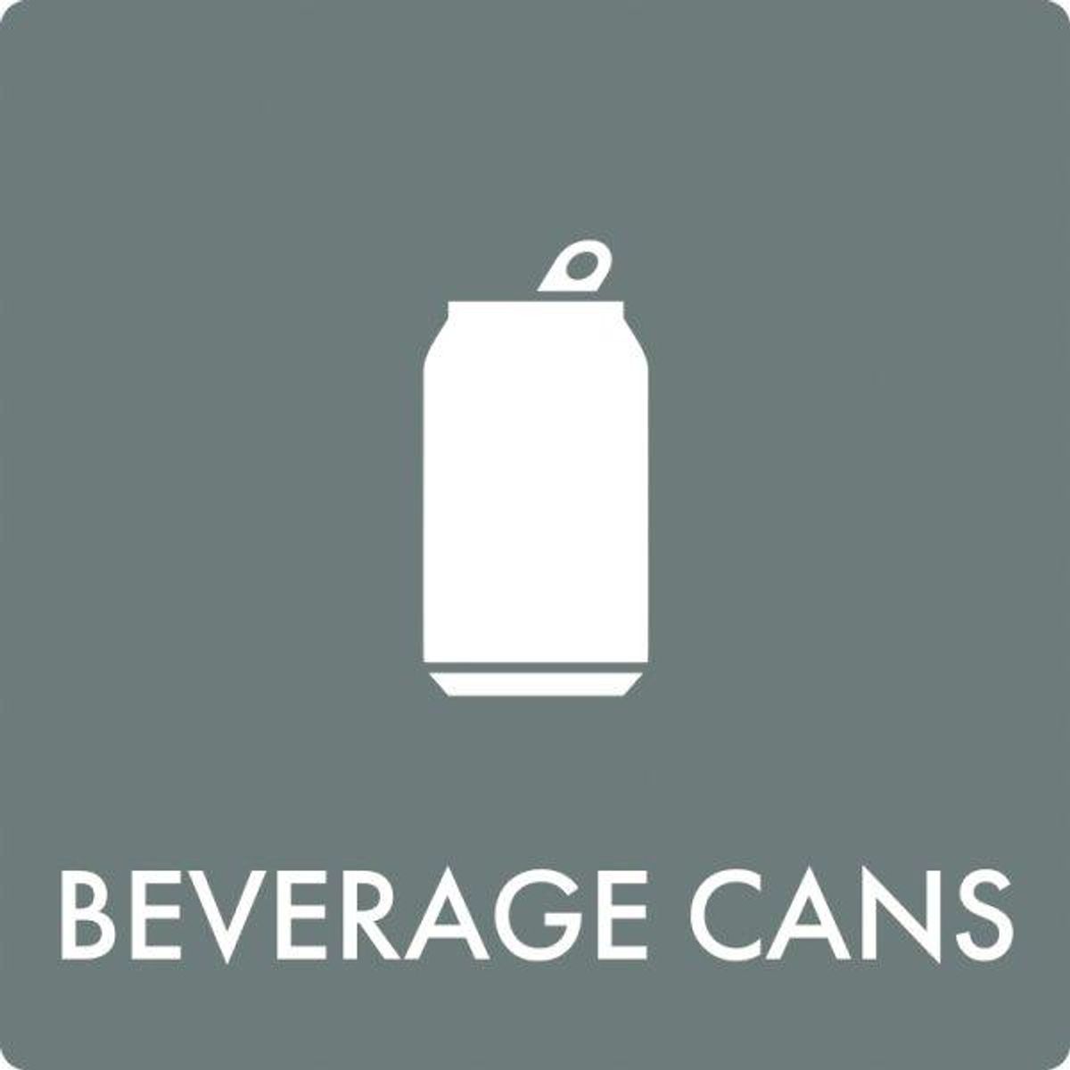 Affaldsskilt Beverage cans