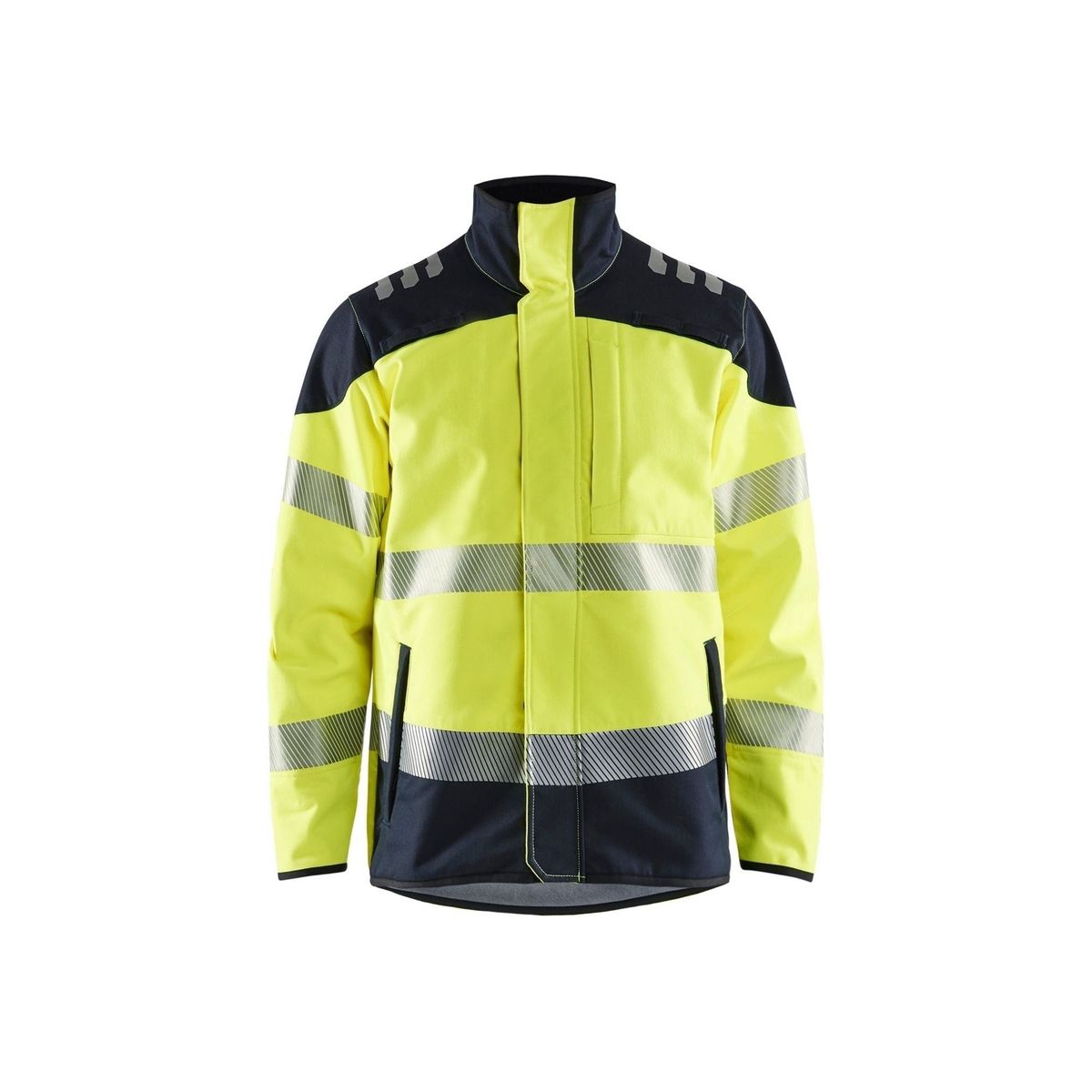 BLÅKLÄDER 4948 Multinorm flammehæmmende Herre Softshell Jakke hi-vis gul/marineblå