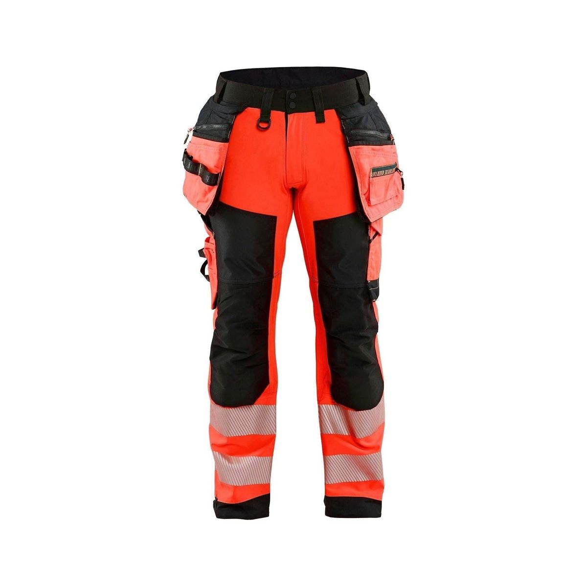 BLÅKLÄDER 1820 High Vis Softshell Buks - High Vis Rød/Sort Herre