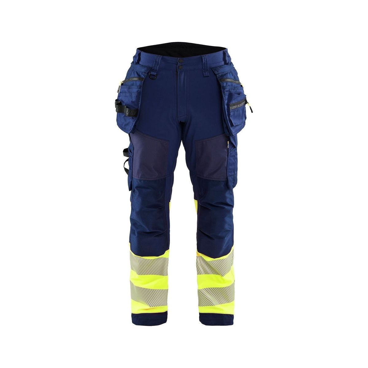 BLÅKLÄDER 1821 High Vis Softshell Buks - Marineblå/High Vis Gul herre