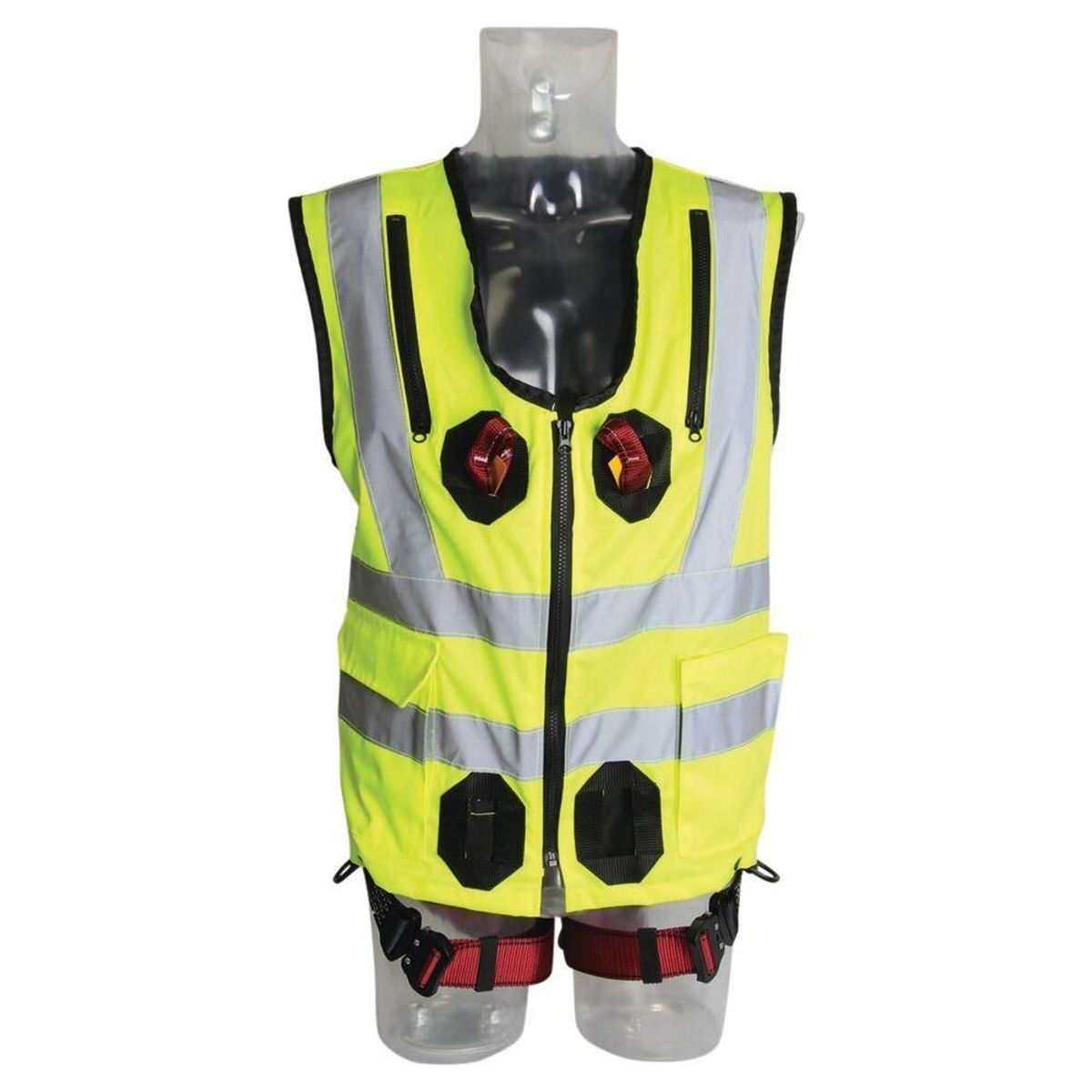 BlueStar 2-P Elastisk Sele med Vest Hi-Viz