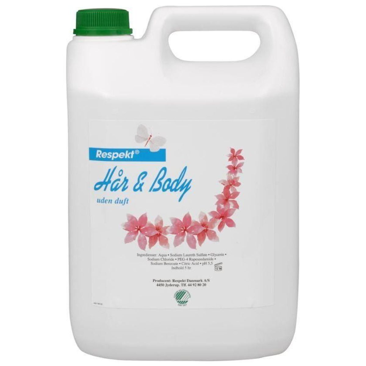 Hår og bodyshampoo 5000 ml, uden farve og parfume