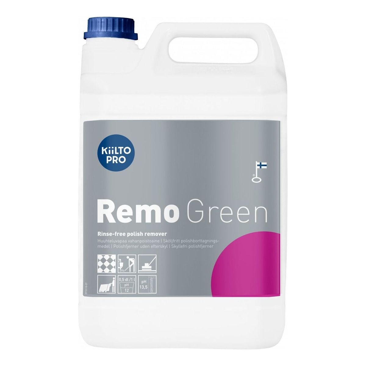 Kiilto Pro Remo Green polishfjerner 1 Liter / 5 Liter