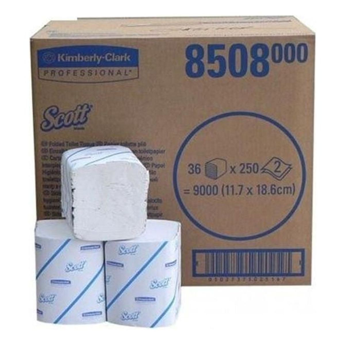 Kimberly-Clark 8508 Scott bulk toiletpapir 2 lag 36 x 250 stk.