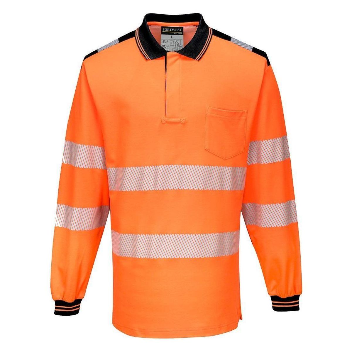 Portwest PW3 Hi-Vis Langærmet Polo T184