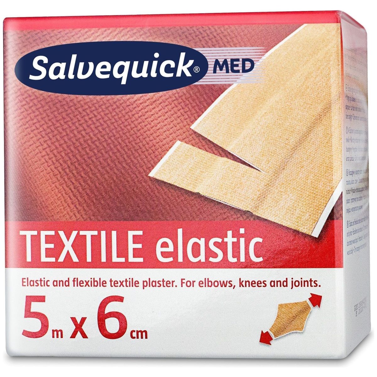 Salvequick tekstilplaster 6 cm x 5 meter