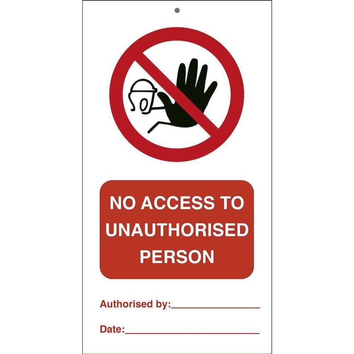 Sign IMO No access to unauthorised persons