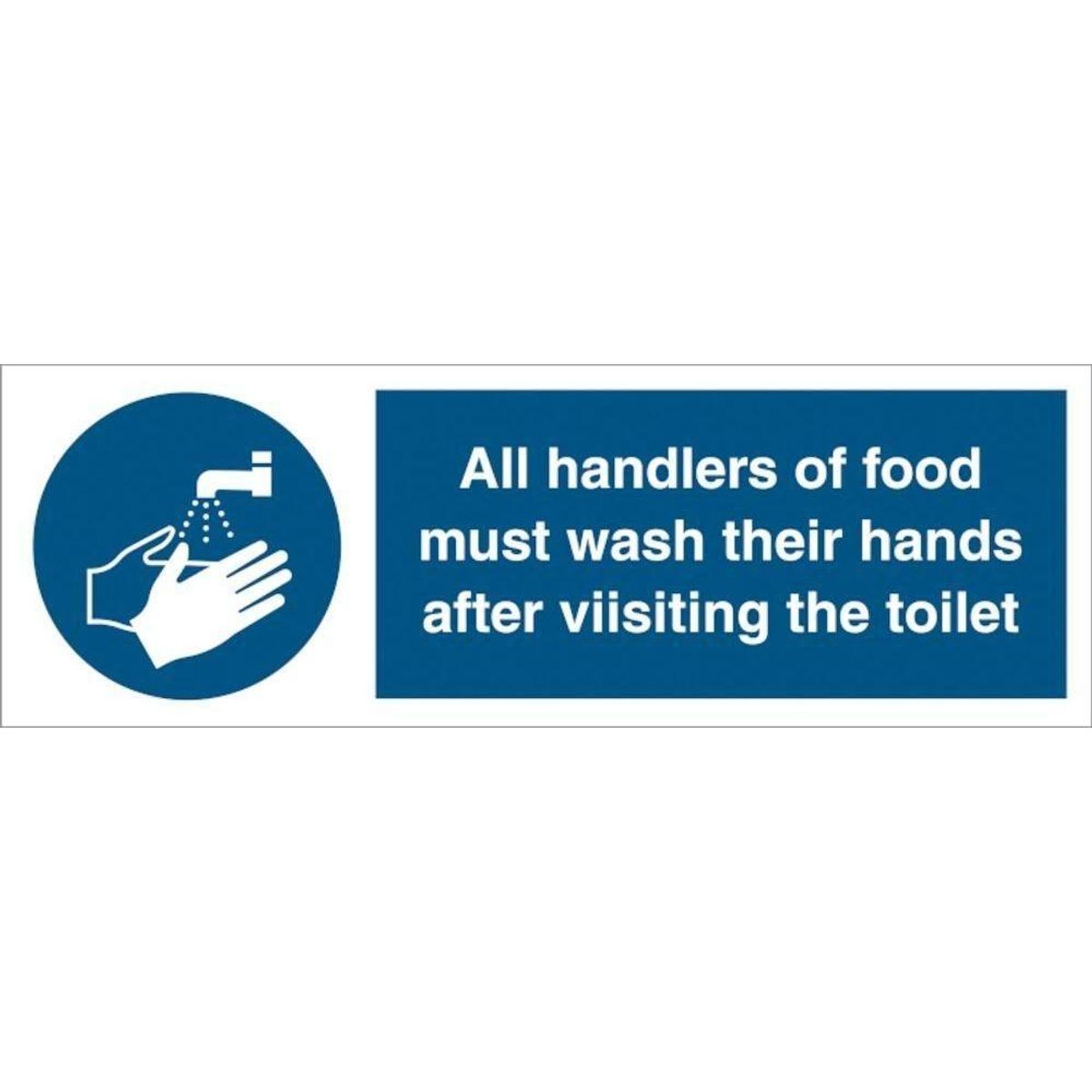 Sign IMO All handlers of food must wash hands 106224