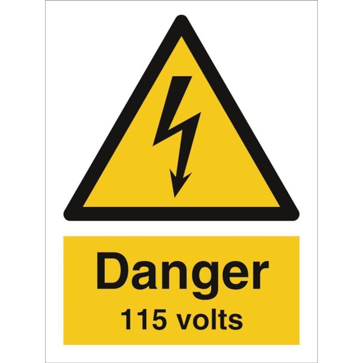 Sign IMO Danger 115 volts 107053