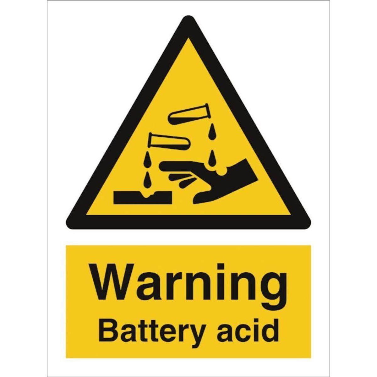 Sign IMO Danger Battery acid 107046