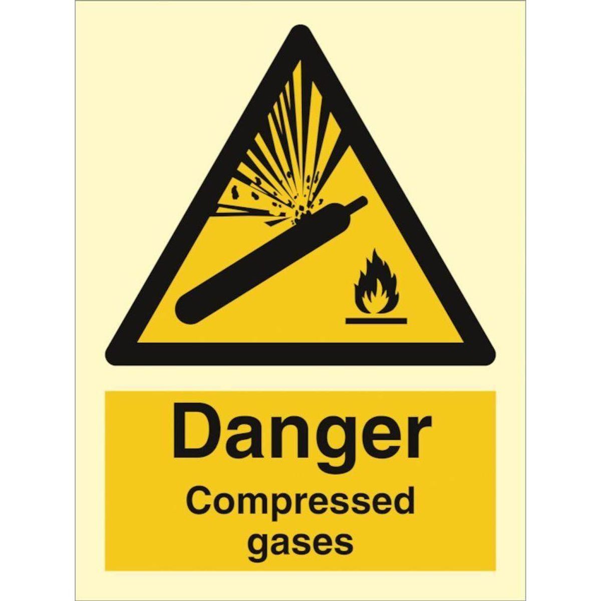 Sign IMO Danger Compressed gas 107044