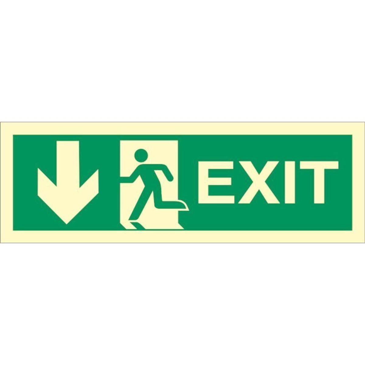 Sign IMO Exit left, arrow down 100011