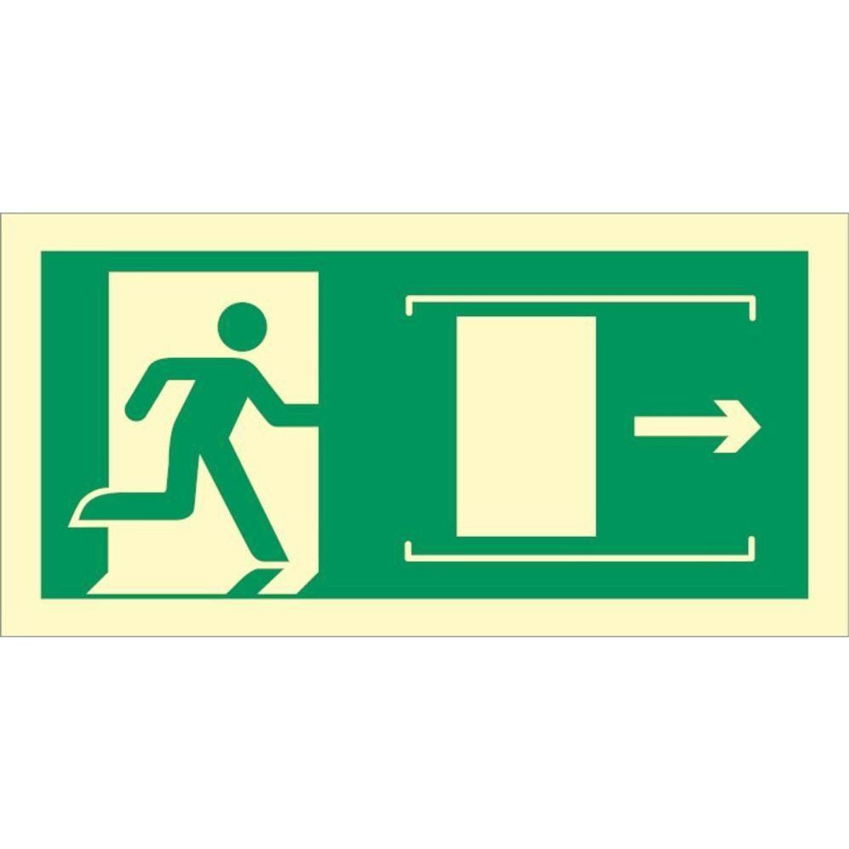 Sign IMO Exit right sliding door 100031