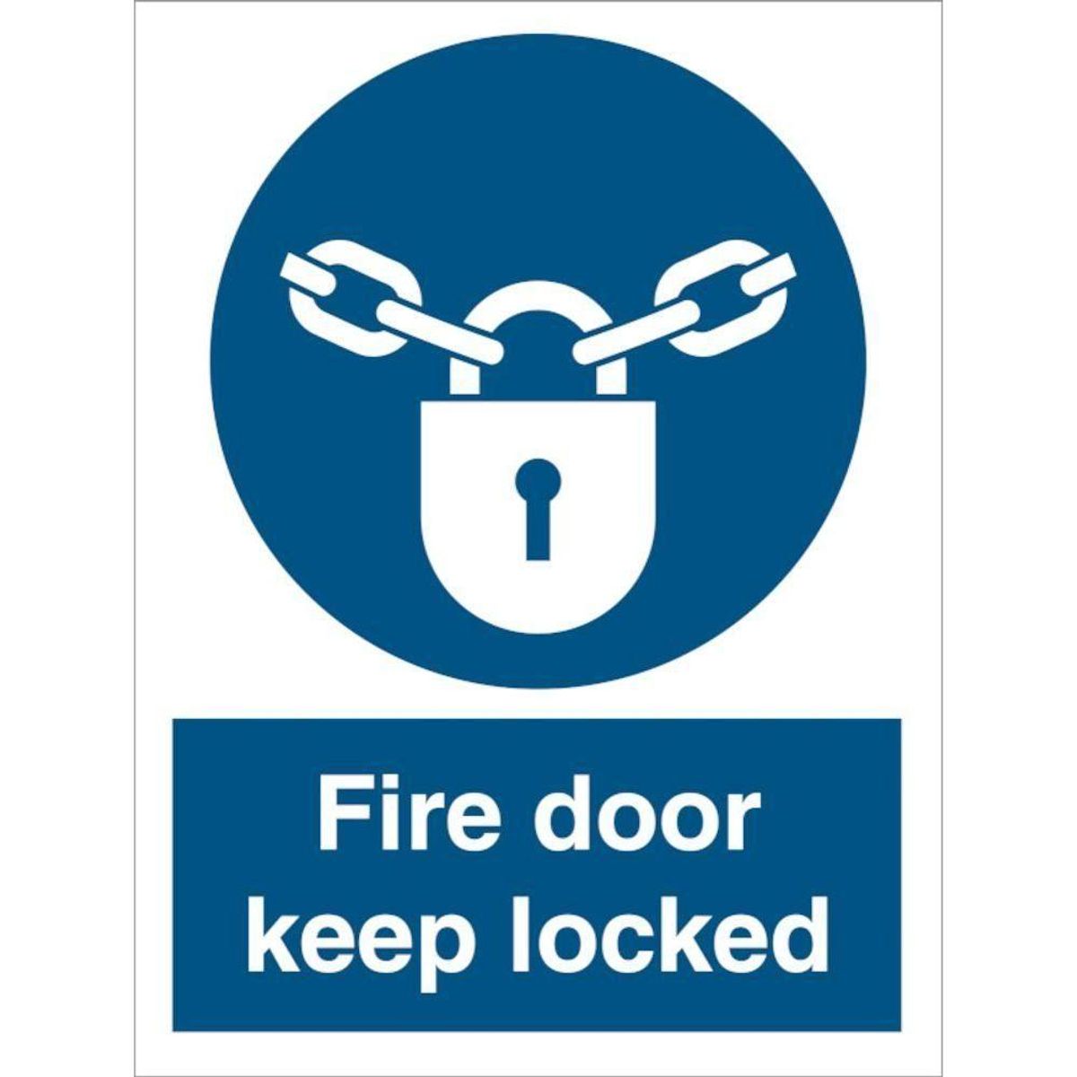 Sign IMO Fire door keep locked 106044