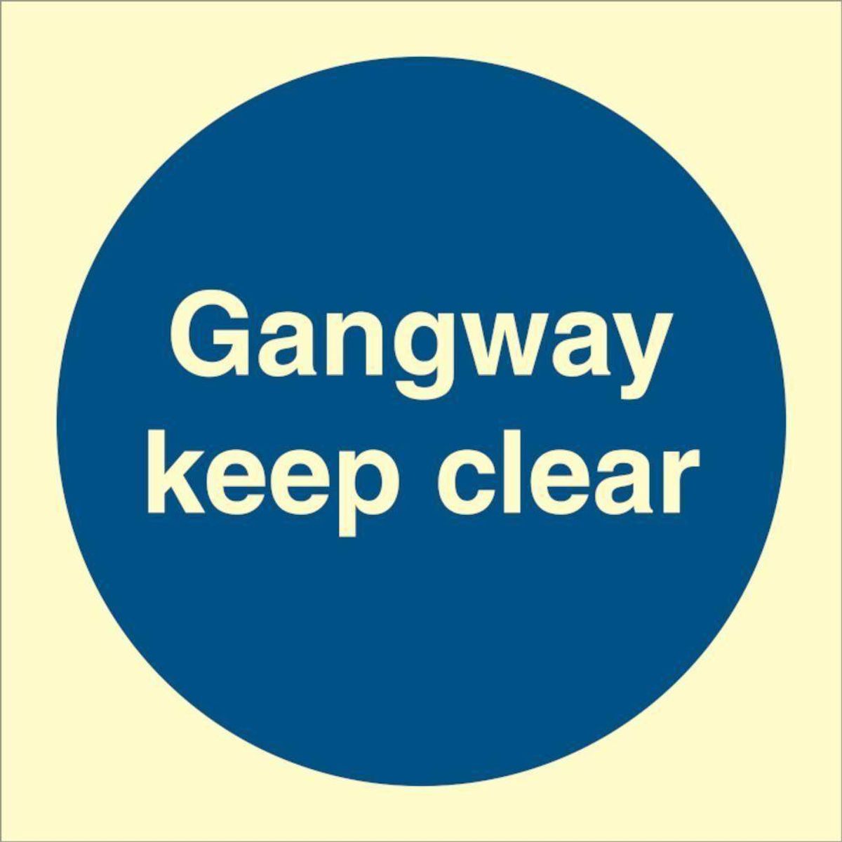 Sign IMO Gangway keep clear 106101