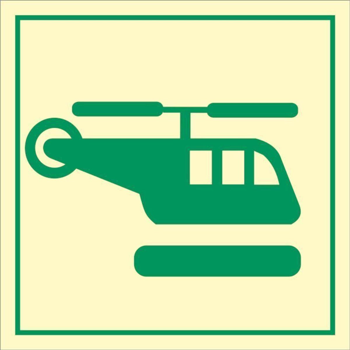 Sign IMO Helicopter landing area