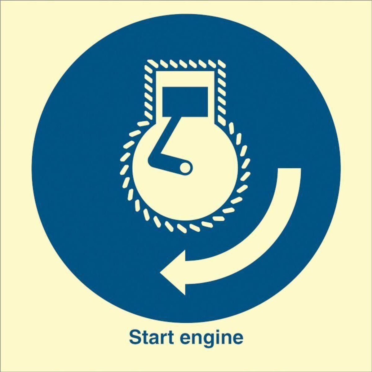 Sign IMO Start engine