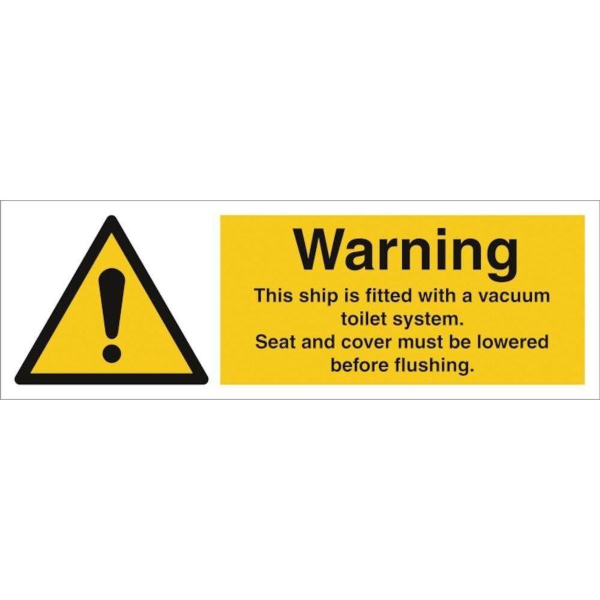 Sign IMO Warning - This ship is fitted with a toi