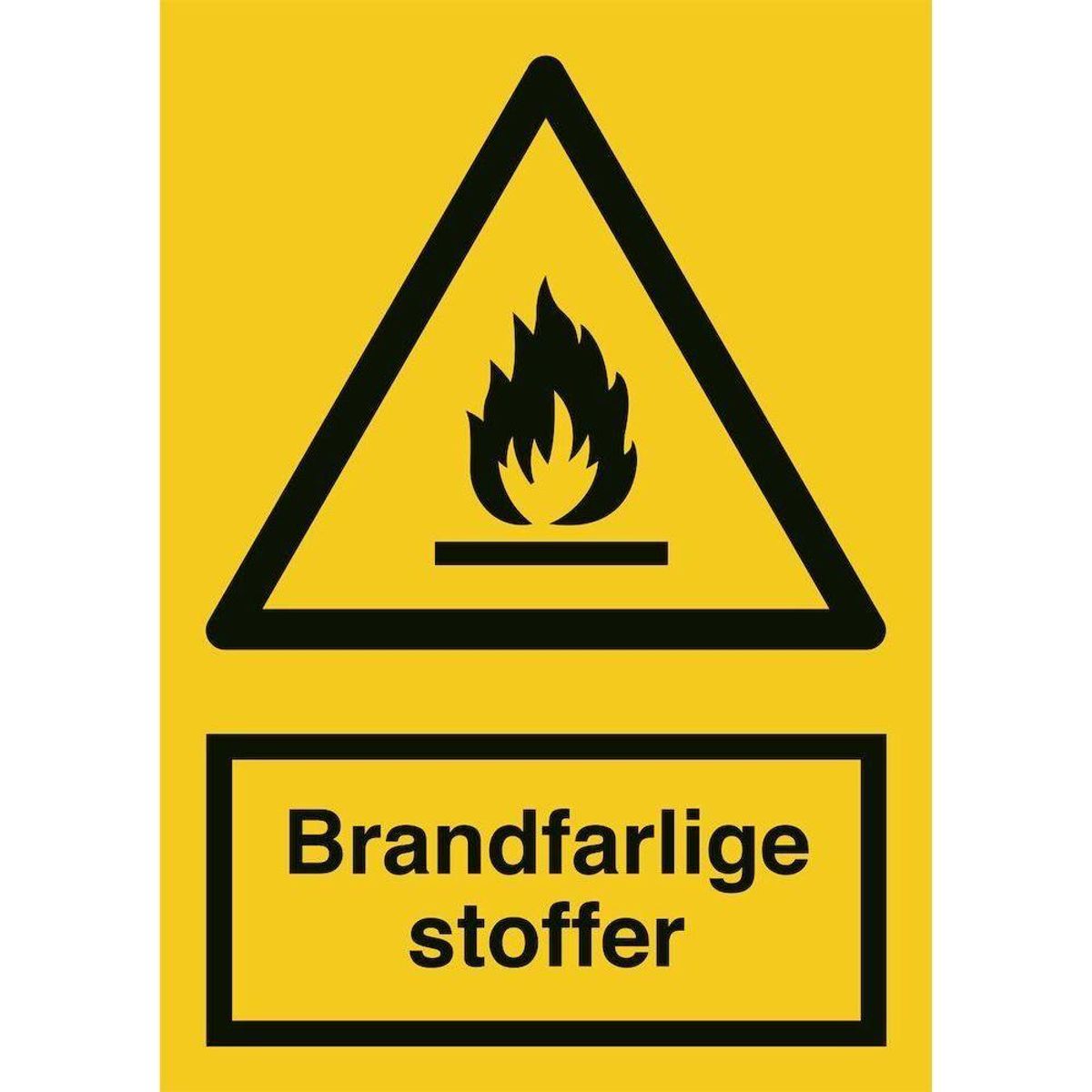 Skilt Brandfarlige stoffer A303