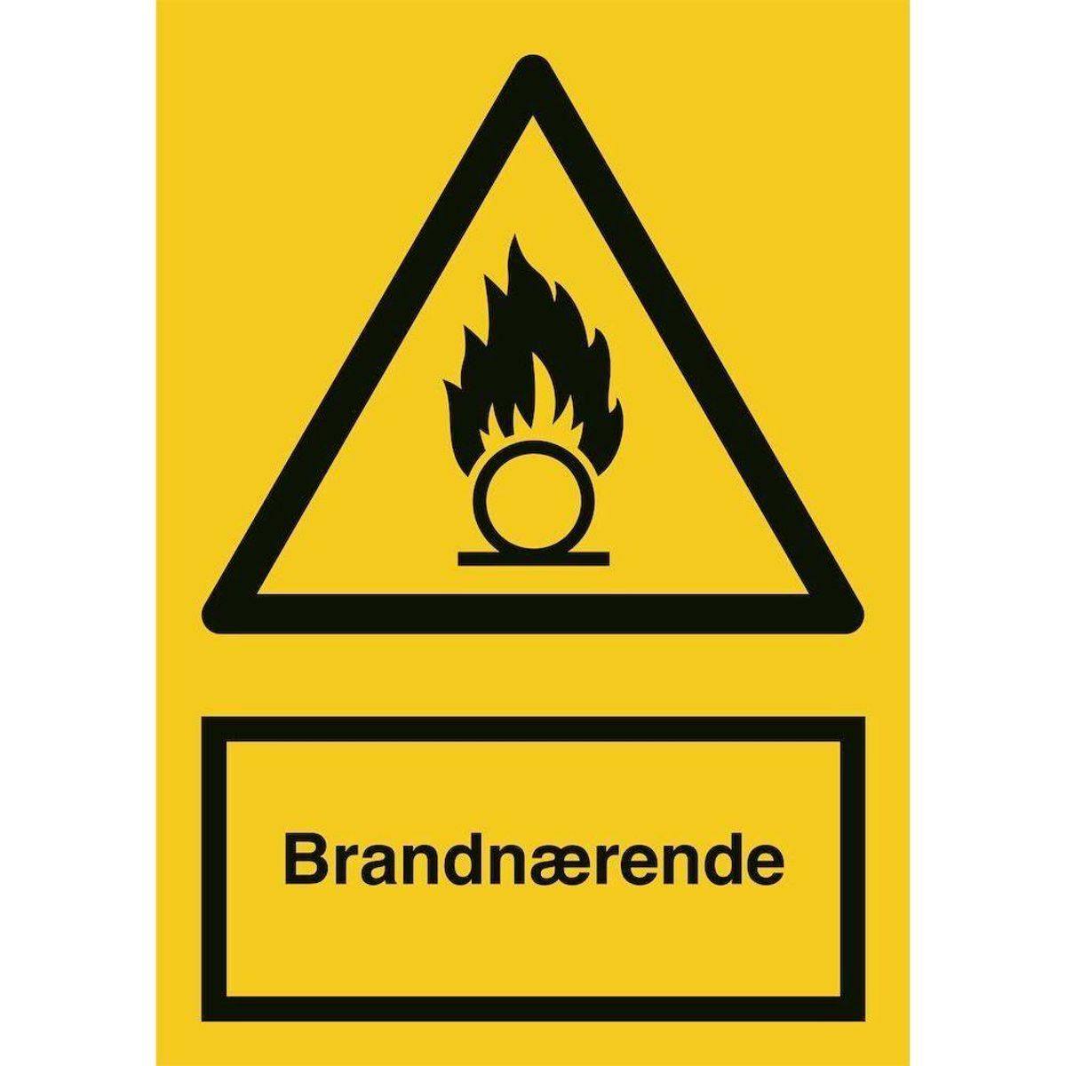 Skilt Brandnærende A328