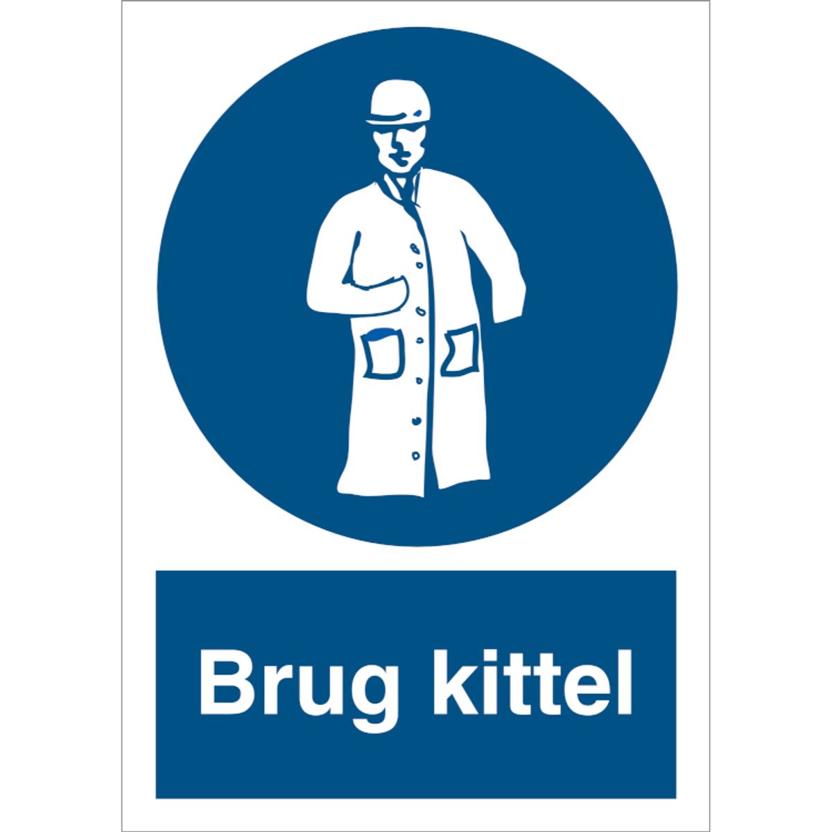 Skilt Brug kittel