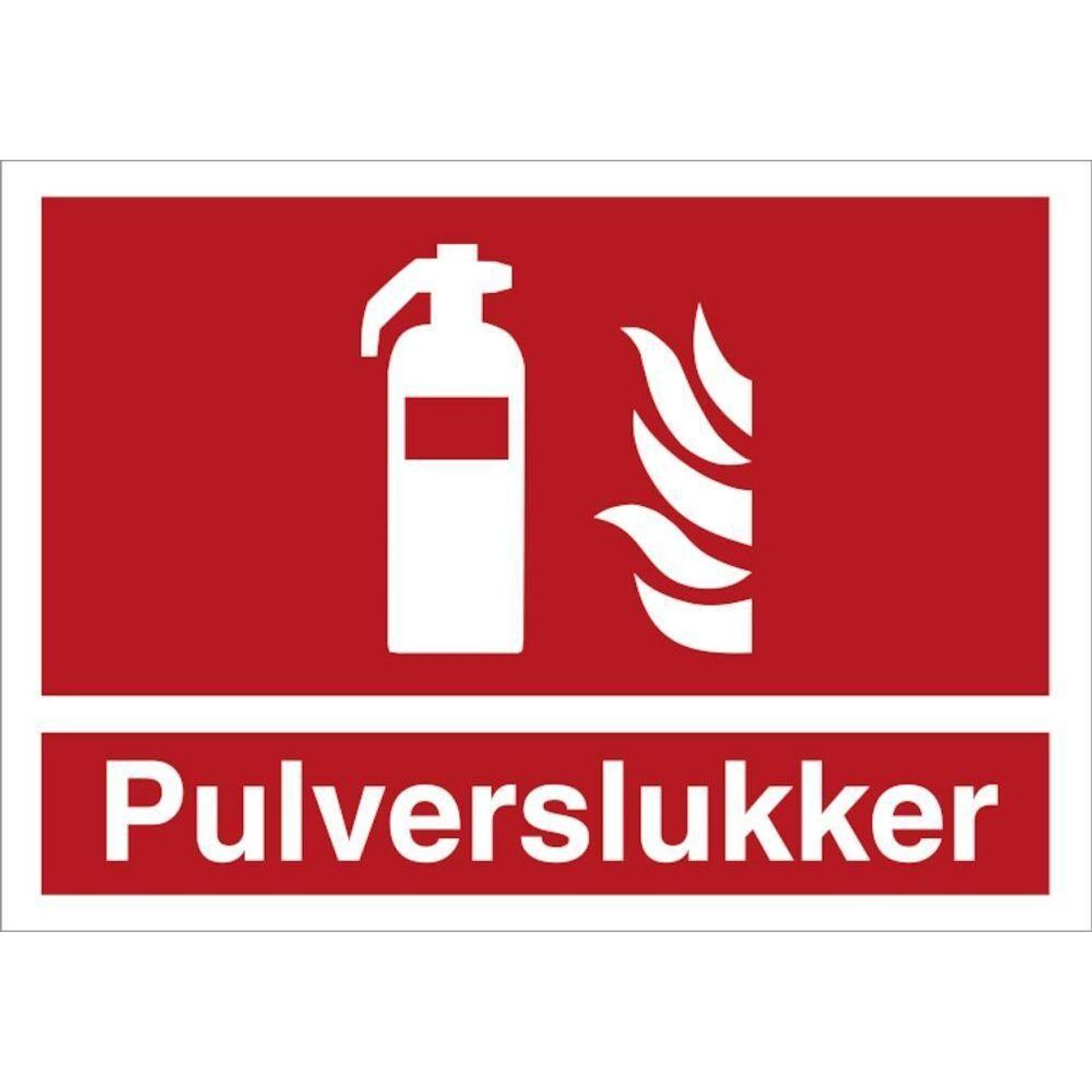 Skilt Pulverslukker