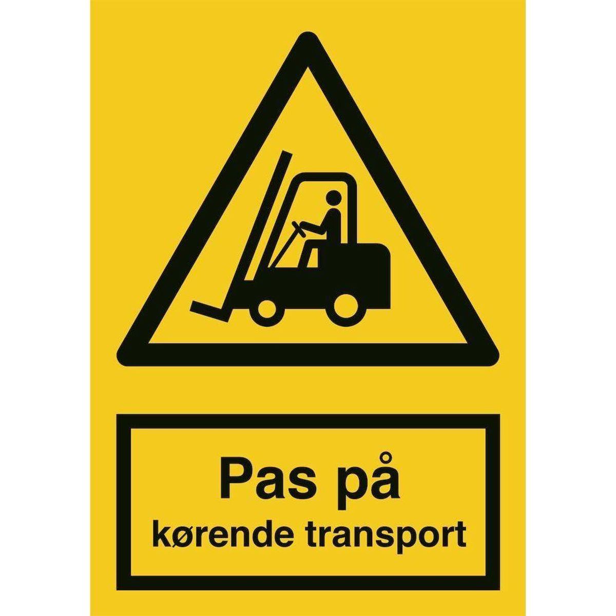 Skilt Pas på kørende transport