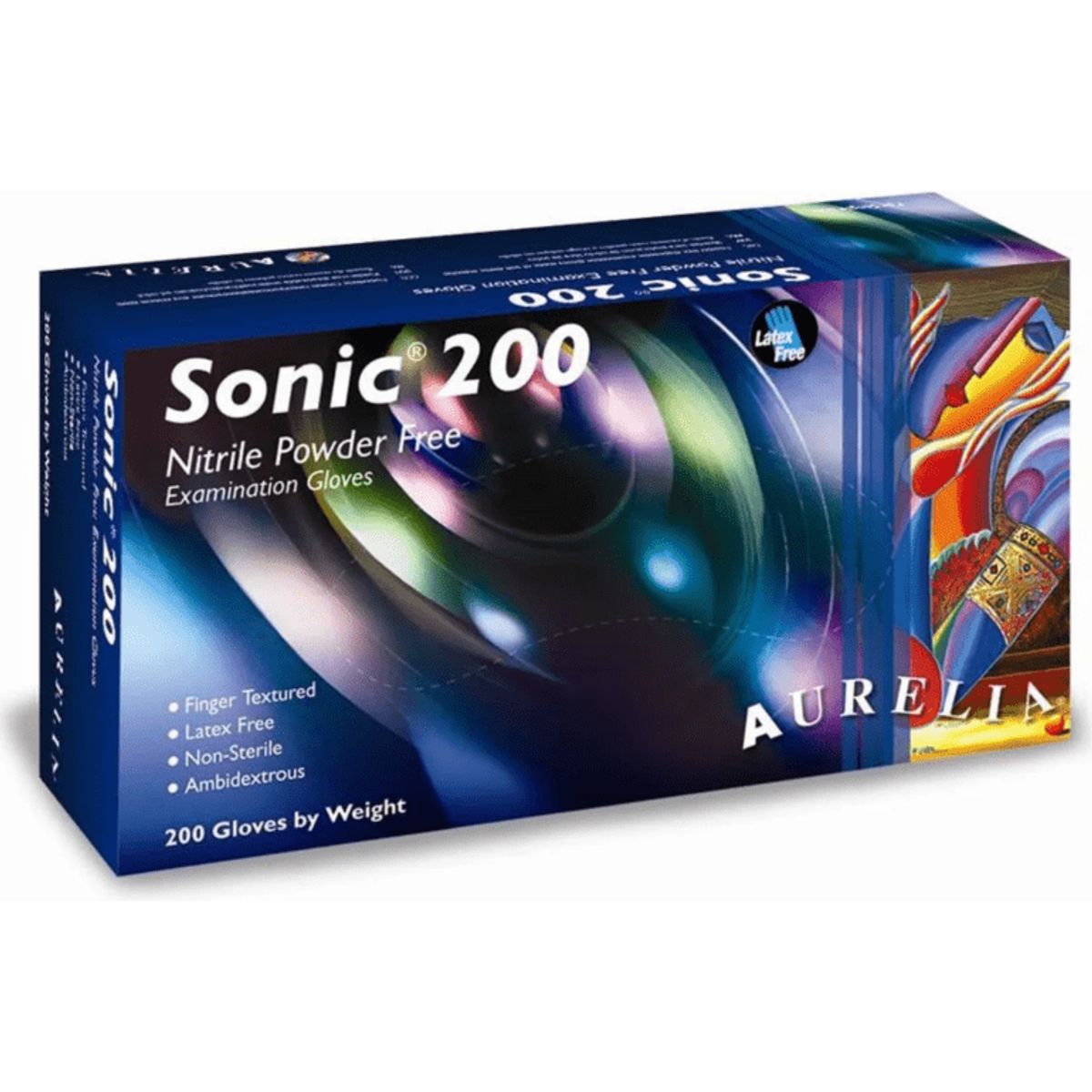 Sonic 200 Nitril blå powder free 200 stk