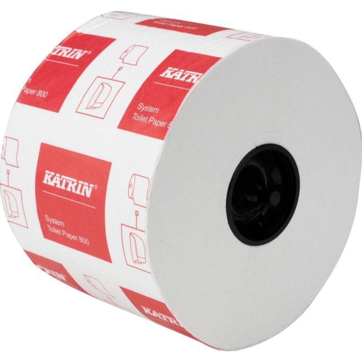 Toiletpapir, Katrin Classic, 2-lags, 100m x 10cm, Ø13,7cm, hvid, 100% genbrugspapir 12 ruller