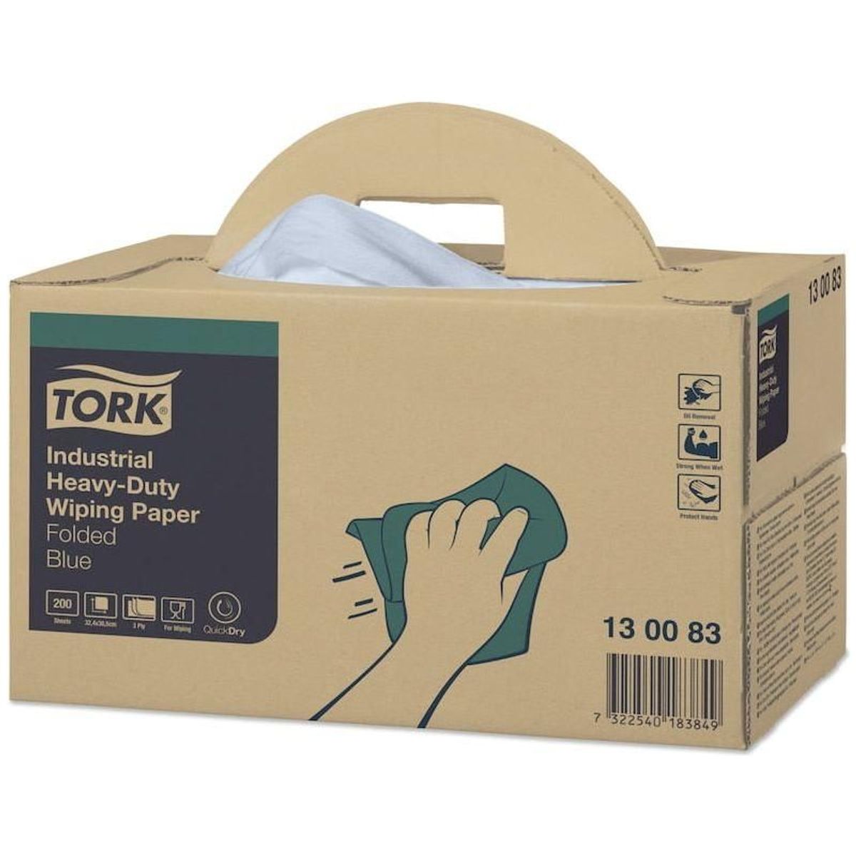 Tork Ekstra Kraftig Handy box blå 3 lag 200 ark W7 130083