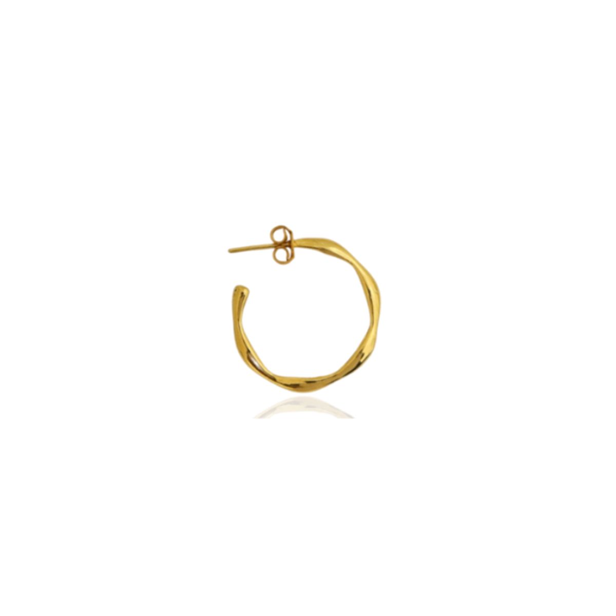 Single Lira Ørering 18K Forgyldt