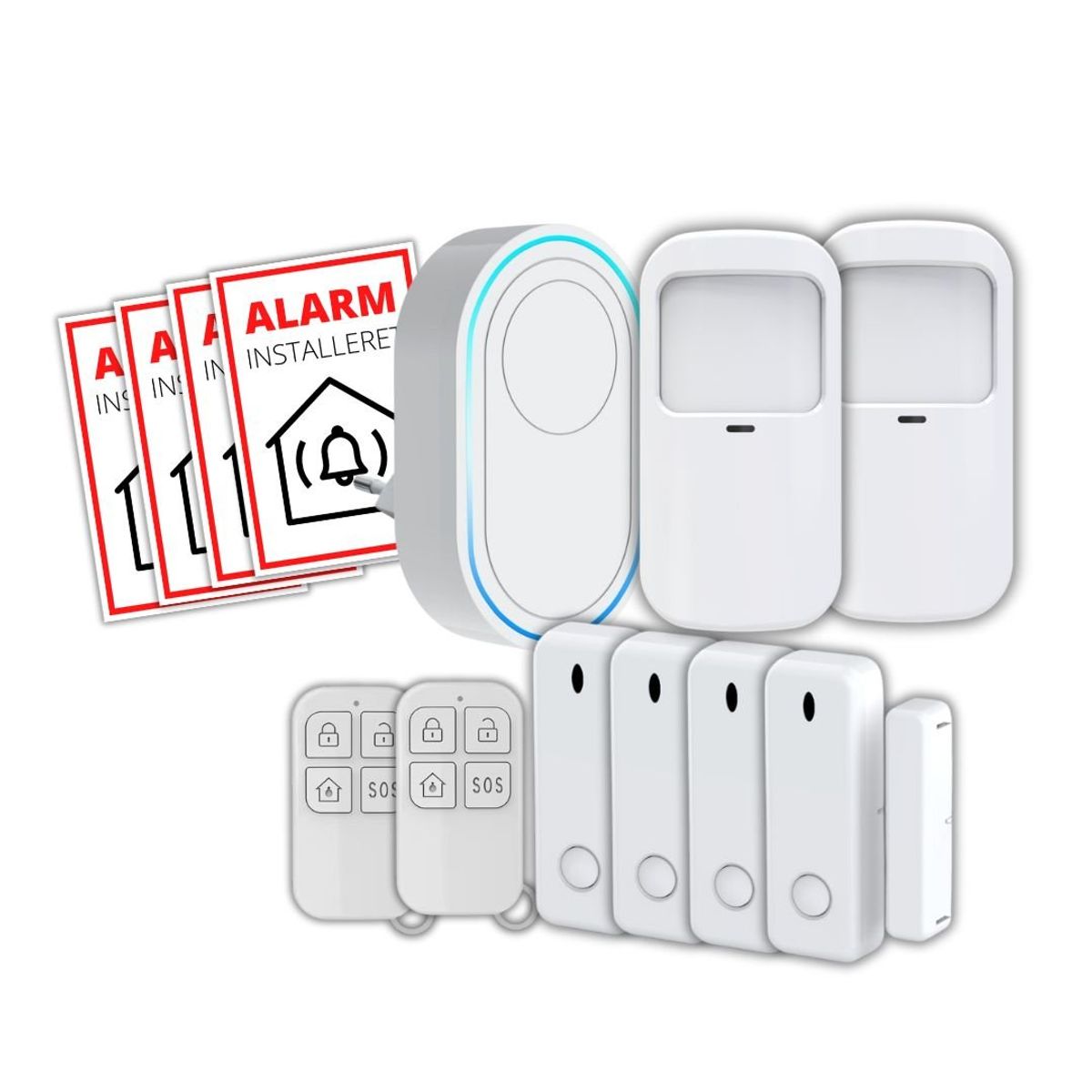 Smart Home Large Alarm System med Tuya app, Wifi (0-50M2) - iHero