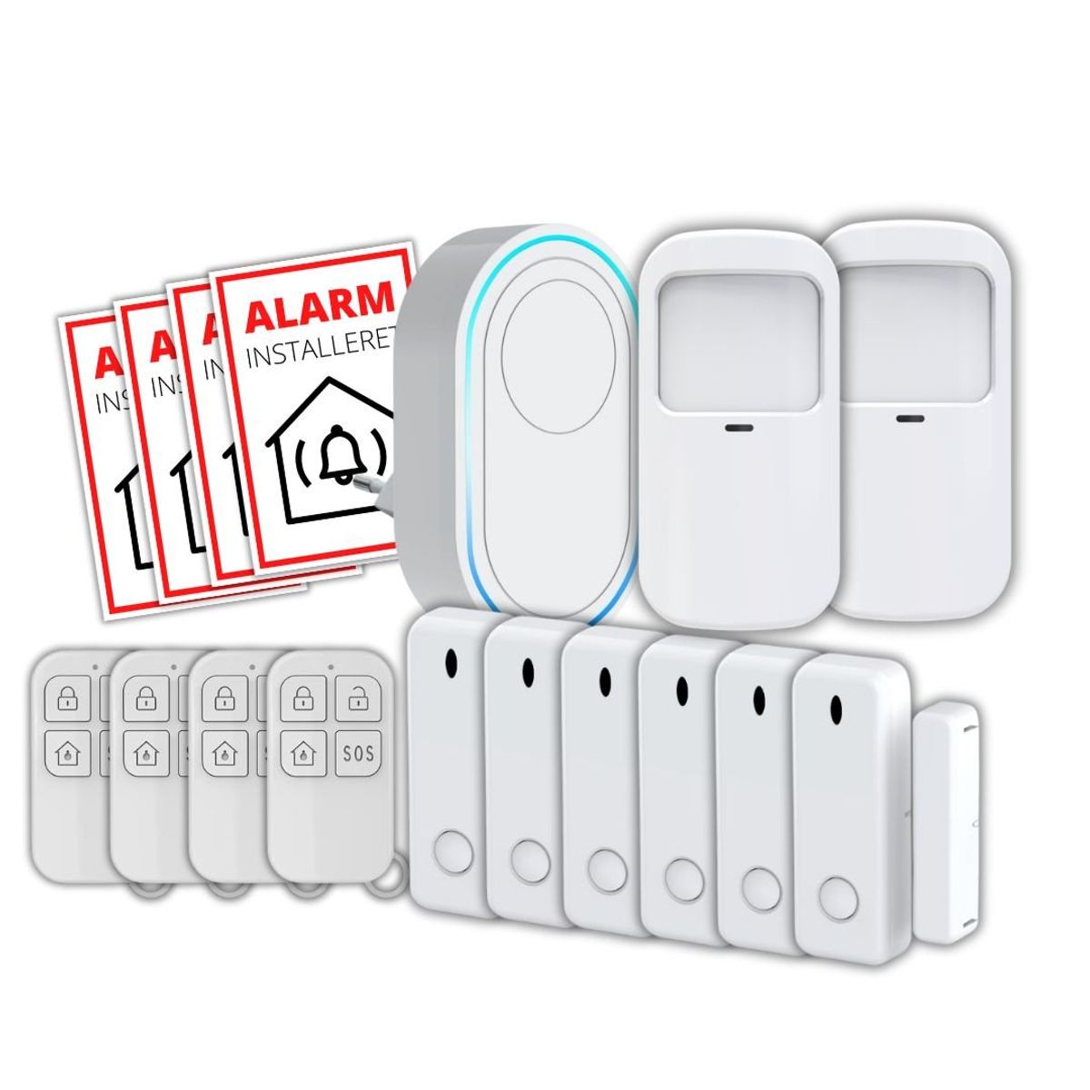 Smart Home Large Alarm System med Tuya app, Wifi (50-100M2) - iHero