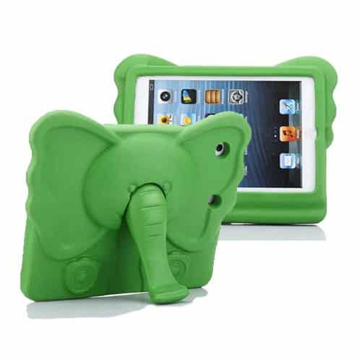 iPad AIR / AIR2 / Pro 9,7" Cover - Elefant Heii Kids - Grøn - iHero