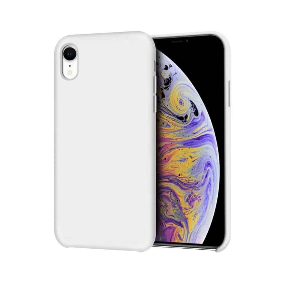 IPHONE XR LIQUID SILIKONE COVER - White - iHero