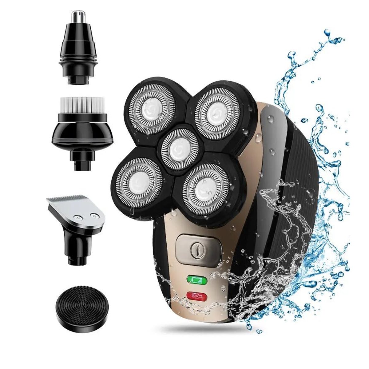 5 i 1 Shaver, skullshaver/Næse/øre trimmer/ Ansigtsrenser/Ansigtsmassage/ trimmer - iHero