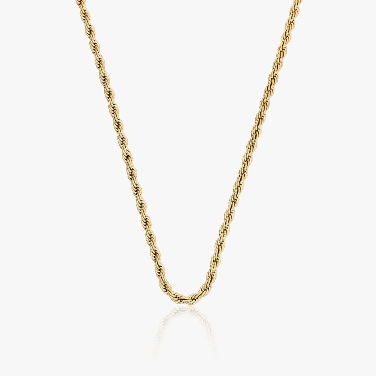 Rope Chain Halskæde 14K Guldbelagt 3mm