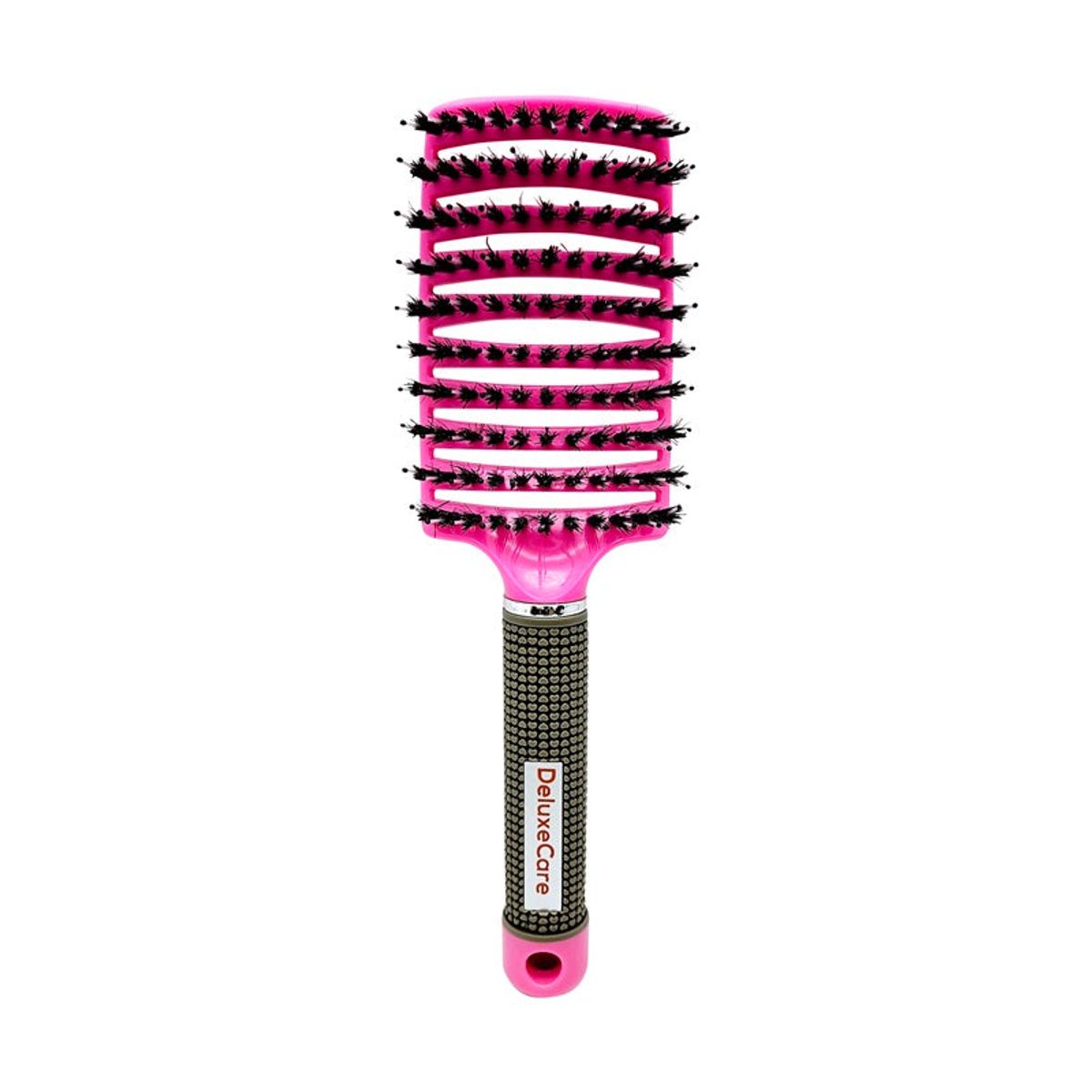 Curved Brush Pro - Hårbørste med Vildsvinehår - Pink