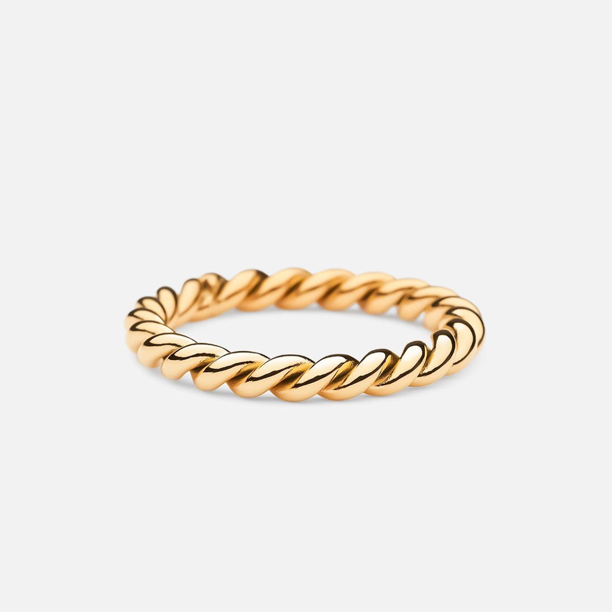 Twisted Rope Ring 18K Guldbelagt