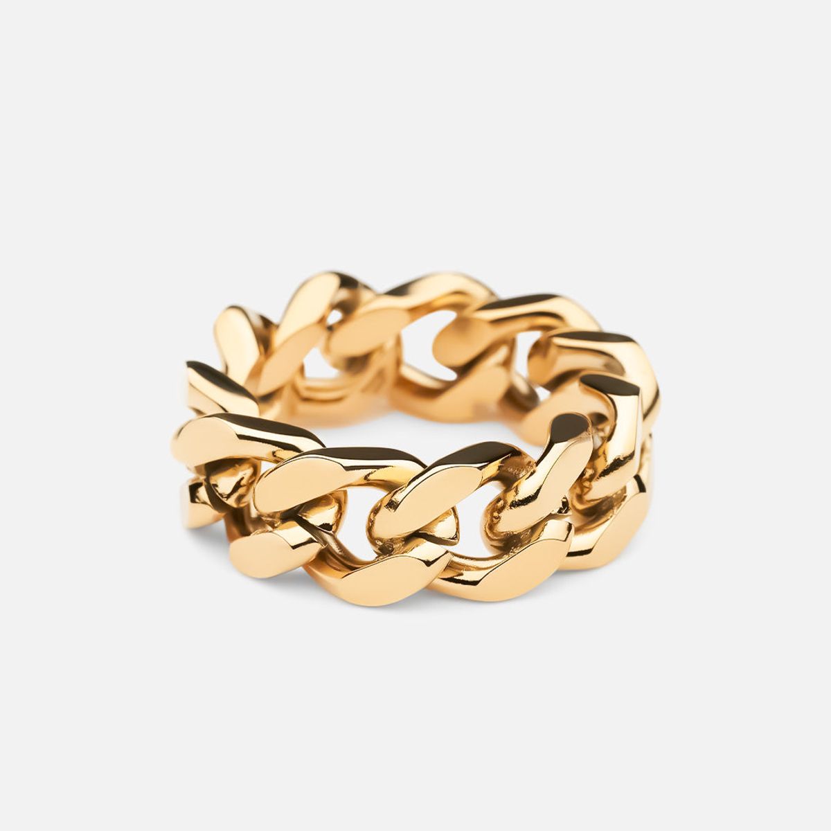 Chunky Panser Facet Ring 18K Guldbelagt