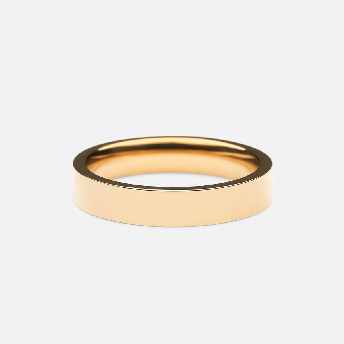 Flat Band Ring 18K Guldbelagt 4mm