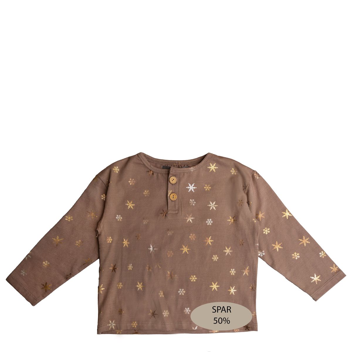 Bertil bluse, sneprint 50% - Caribou / 98