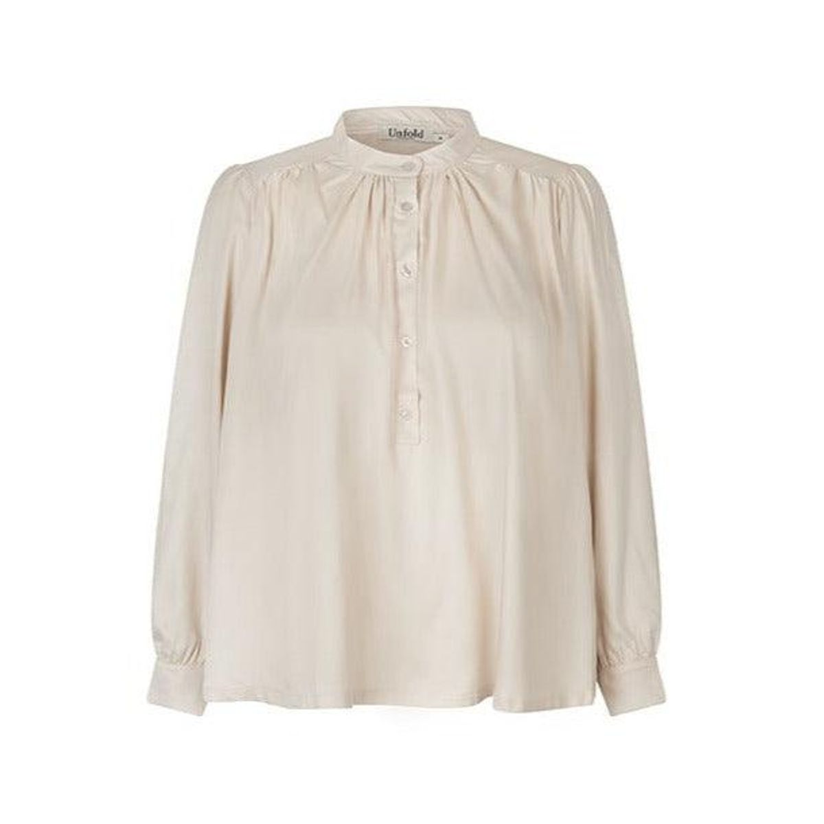 Maisy bluse i cremefarvet twill viscose - XL/48-50