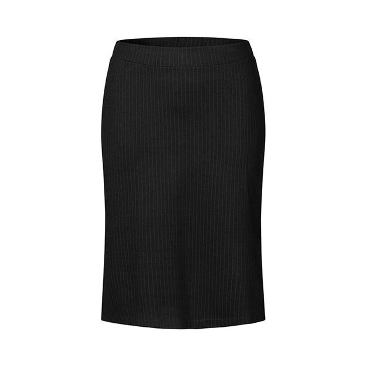 Betty pencil skirt i nålestribet sort jersey - M/42-44