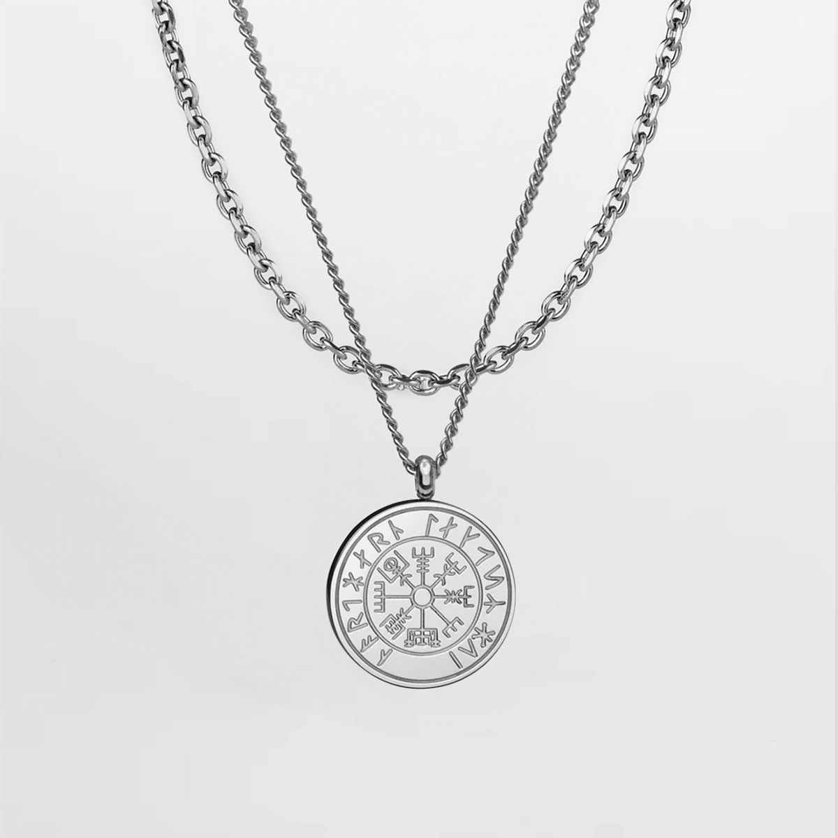 Vegvisir + Cable Bundle - Sølvtonet - Herre - Northern Legacy