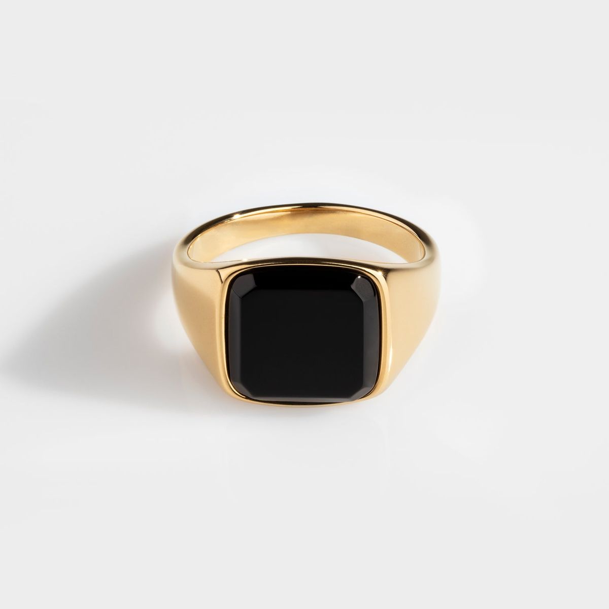 Black Onyx Signature - Guldtonet ring - Str. 8 - Herre - Northern Legacy