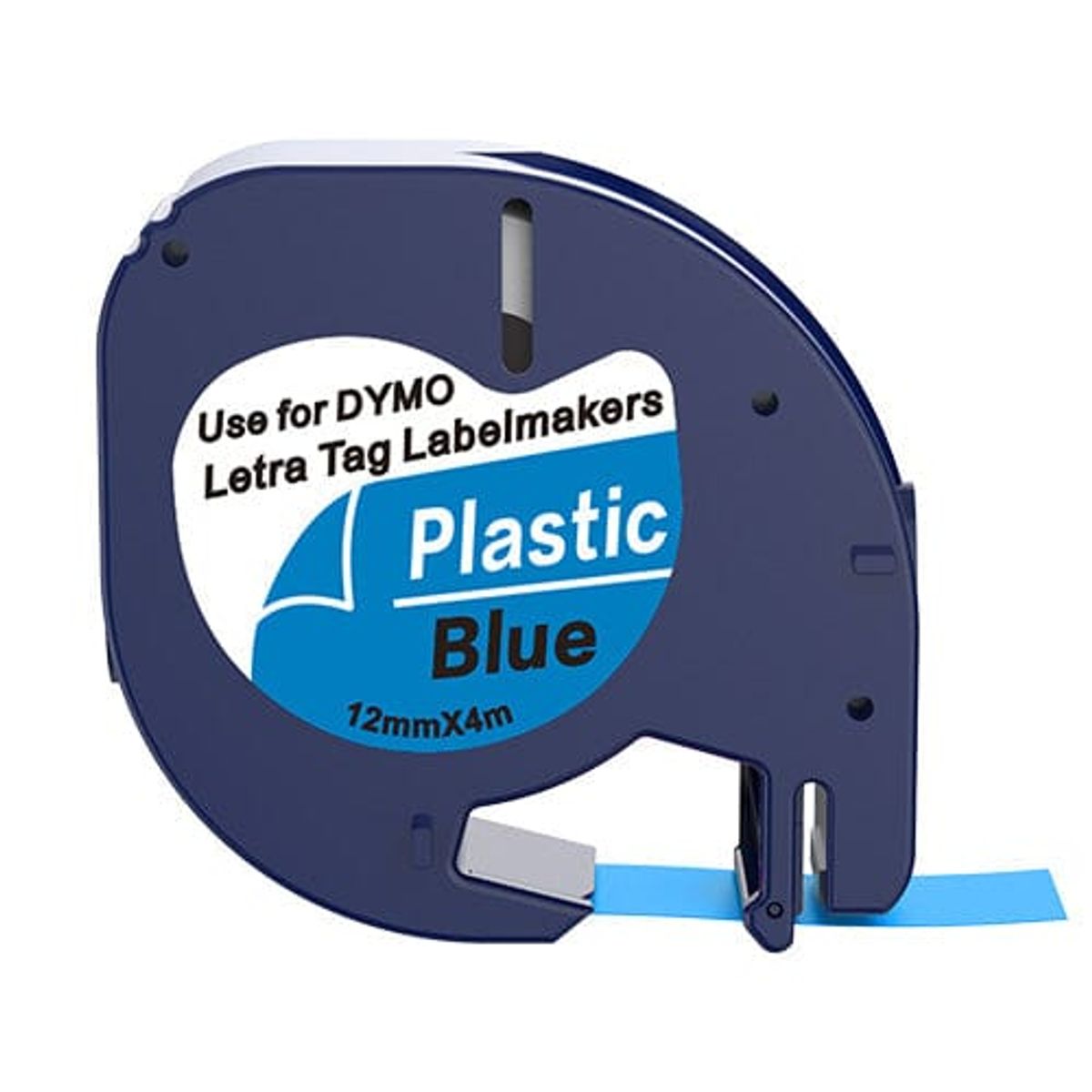 Dymo 91205 / 91225 sort på blå plastiktape 12 mm S0721670 - Kompatibel